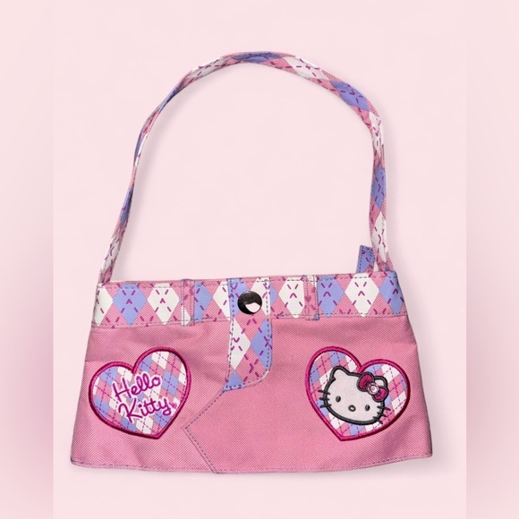 Hello Kitty Handbags - Hello Kitty Authentic Y2K Mini Purse Denim Skirt Style Bag